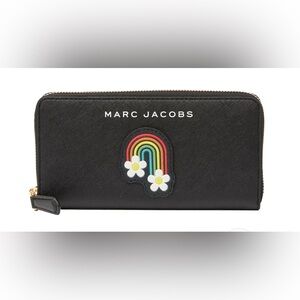 Marc Jacobs Rainbow Standard Continental Wallet in Black Multi
